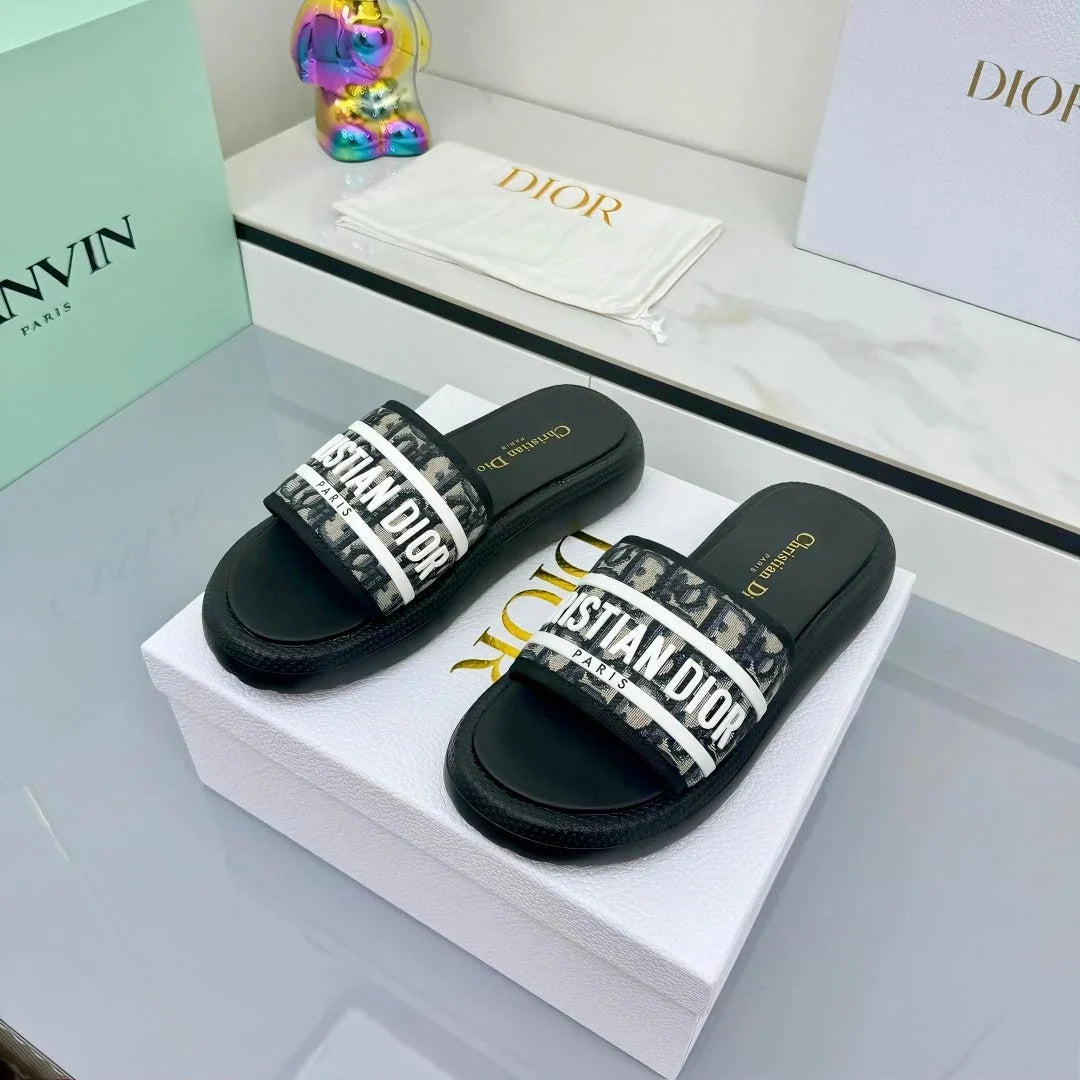 Dior 2026 Oblique Dway Slipper Canvas Leather 927516