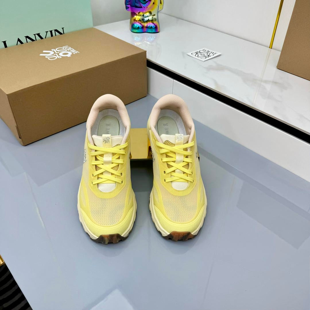 Loewe 26s Cloudsolo Sneakers Light Yellow Mesh