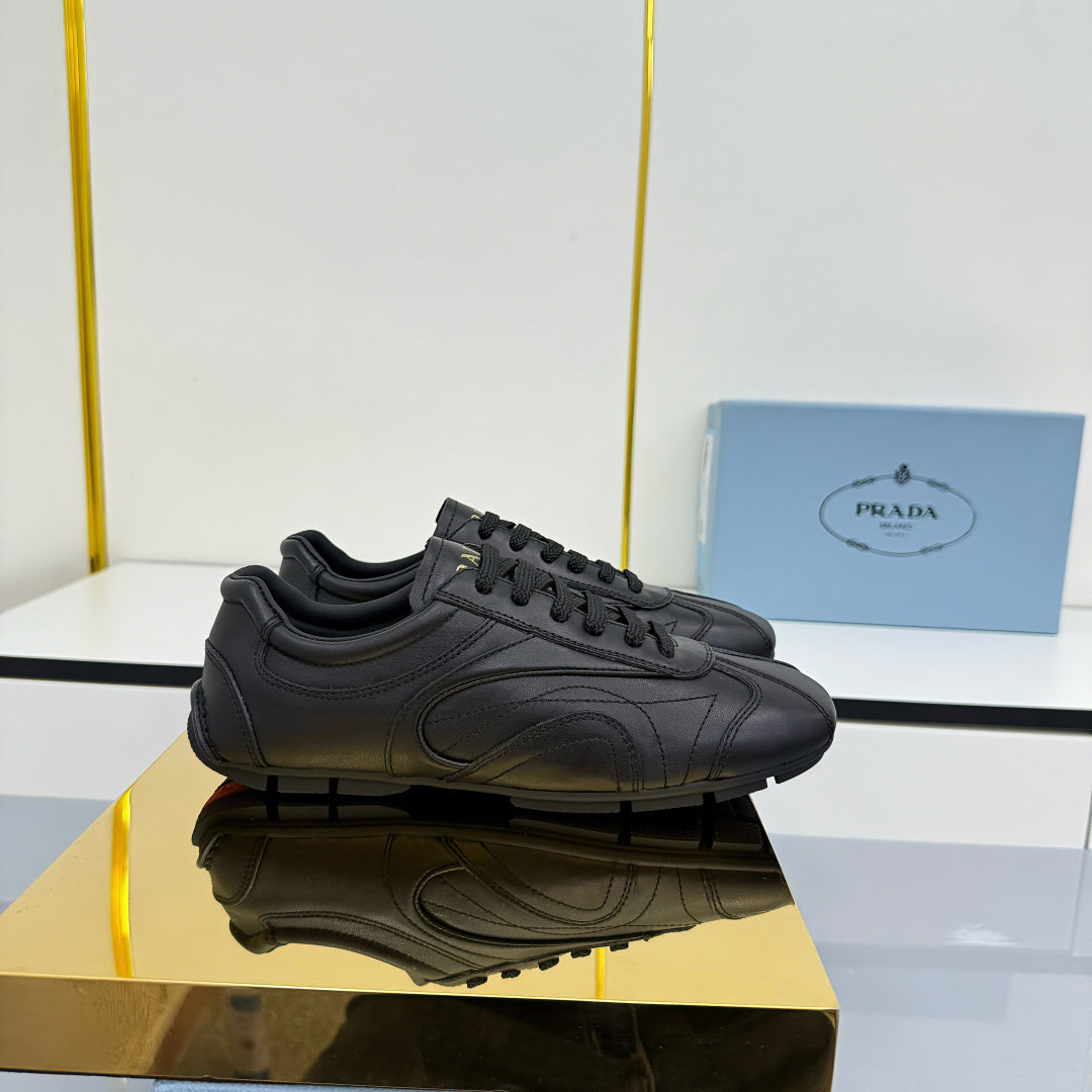 Prada 26s Montecarlo Re-Edition Sneakers Black Leather 986633