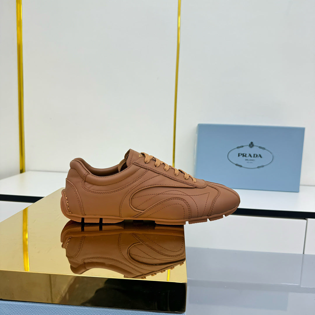 Prada 26s Montecarlo Re-Edition Sneakers Brown Leather 986635