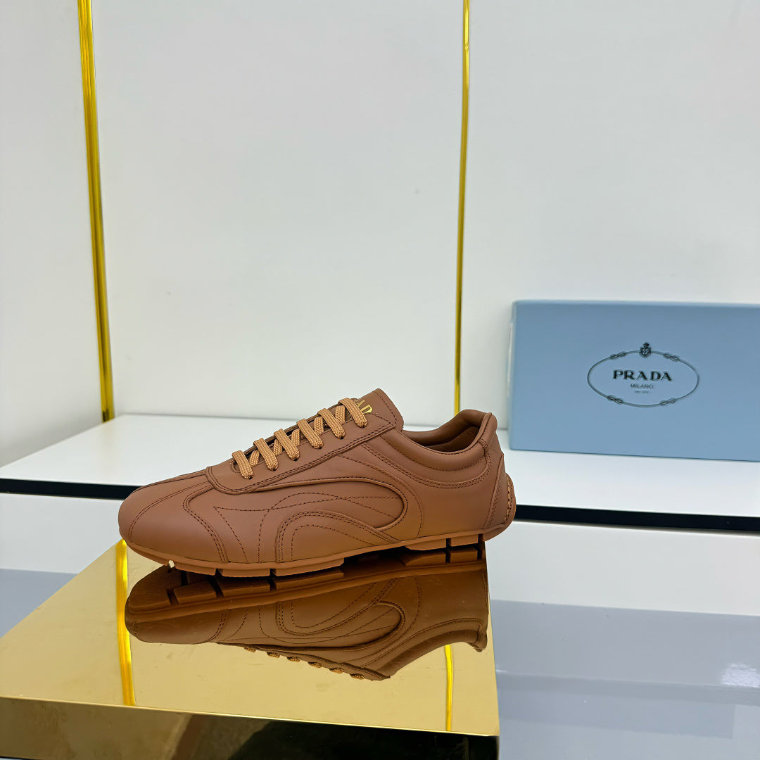 Prada 26s Montecarlo Re-Edition Sneakers Brown Leather 986635