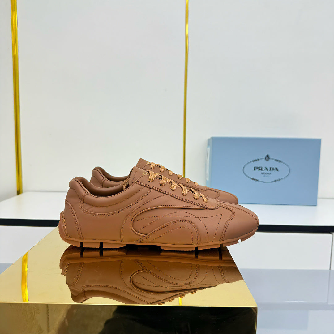 Prada 26s Montecarlo Re-Edition Sneakers Brown Leather 986635