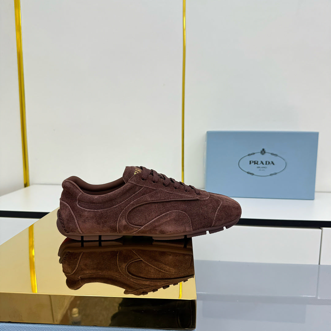 Prada 26s Montecarlo Re-Edition Sneakers Dark Brown Suede 986637