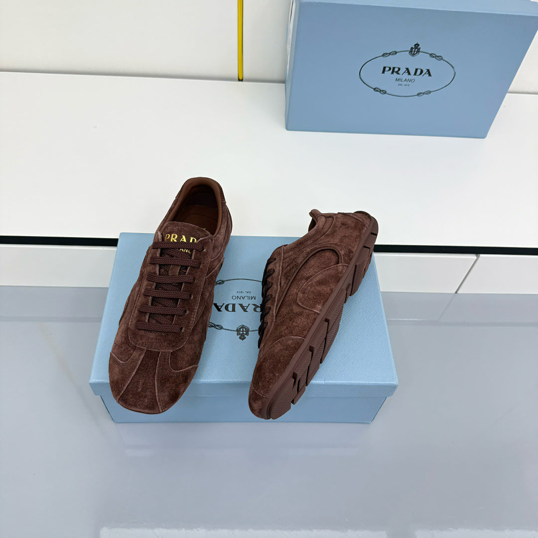 Prada 26s Montecarlo Re-Edition Sneakers Dark Brown Suede 986637
