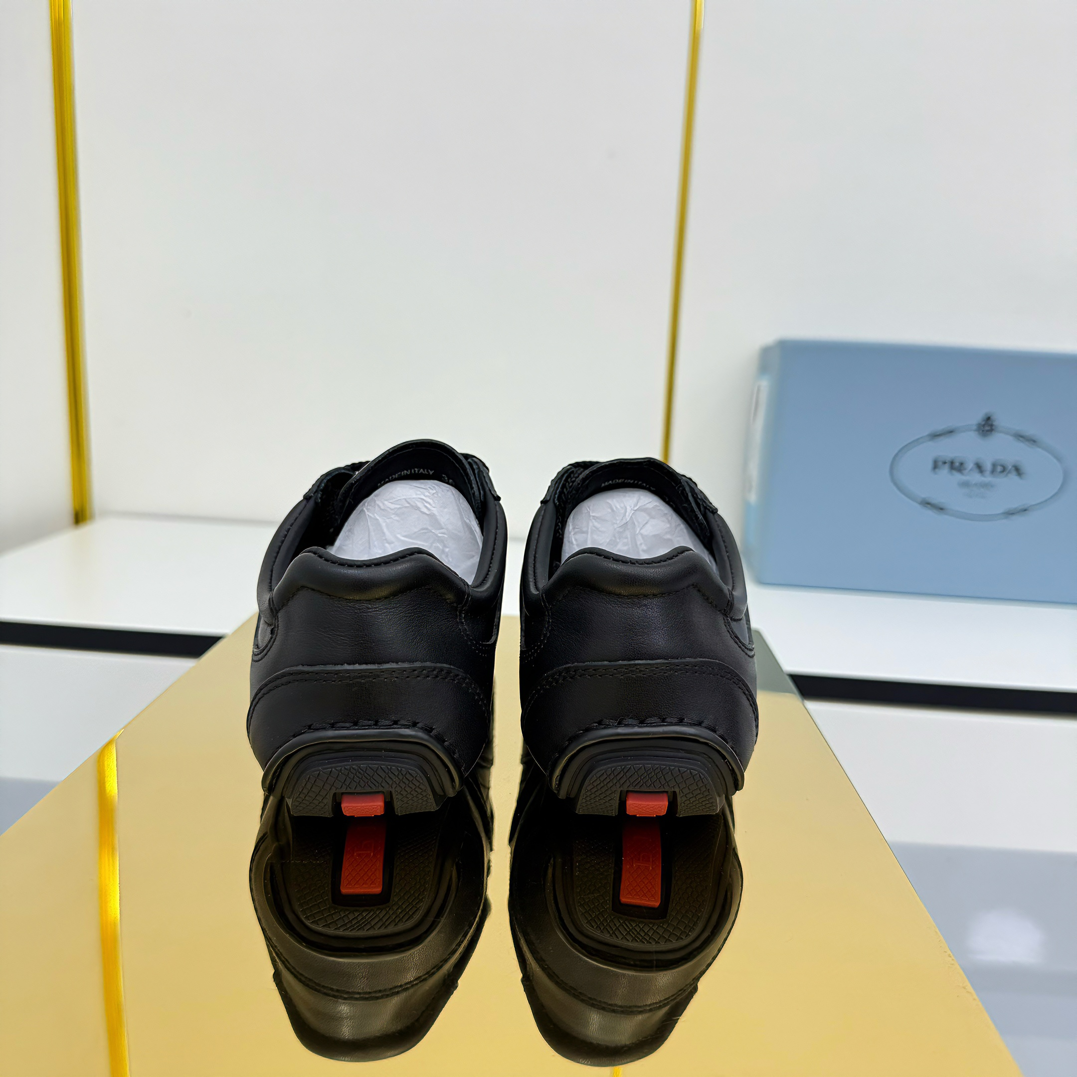 Prada Montecarlo Sneakers Black Cowhide 565696