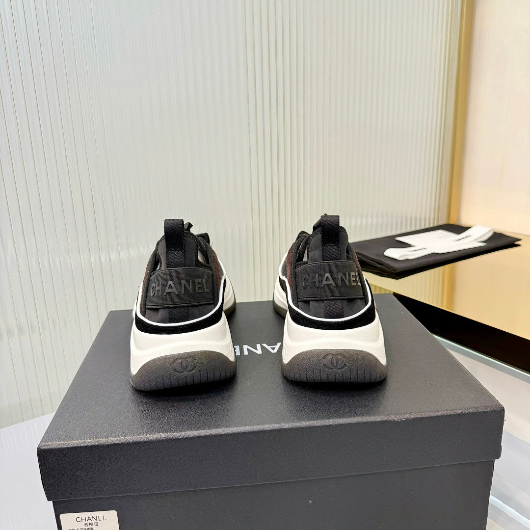 CC 26s Casual Sneakers Black Brown Suede Mesh 928045