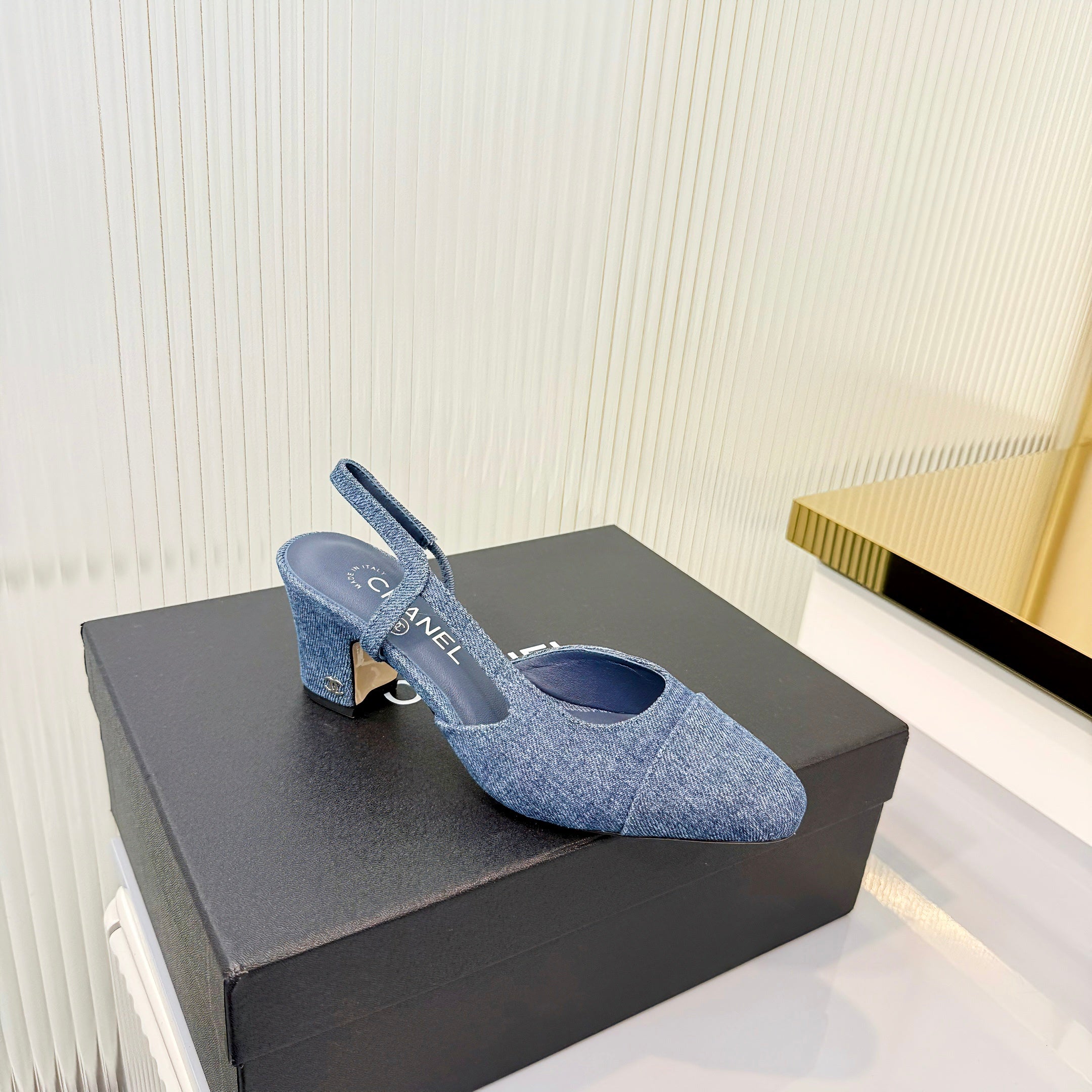 CC 26 Slingback High Heel 6.5cm Blue Denim 714021