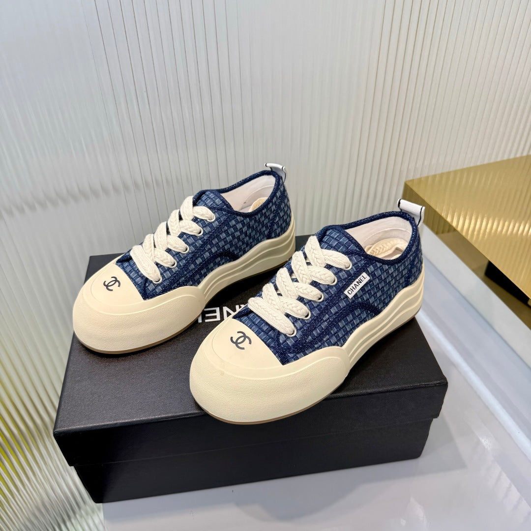 CC 26s Biscuit Shoes Blue White Sheepskin Denim 927708