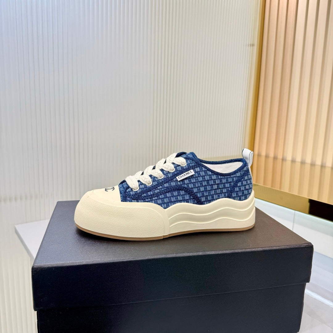 CC 26s Biscuit Shoes Blue White Sheepskin Denim 927708