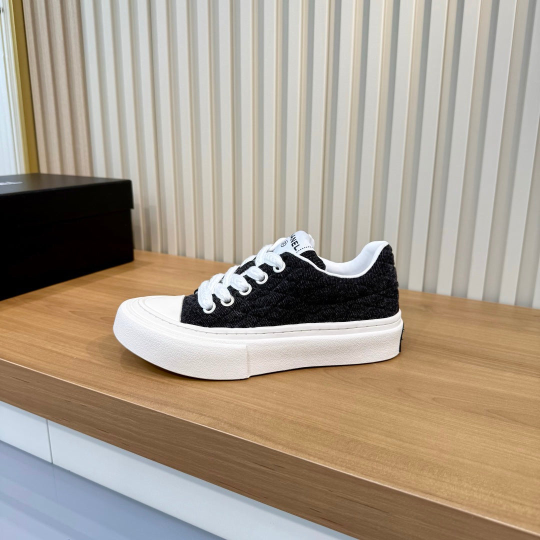 CC 26S Quilted Sneakers 3cm Black Fabric 106062