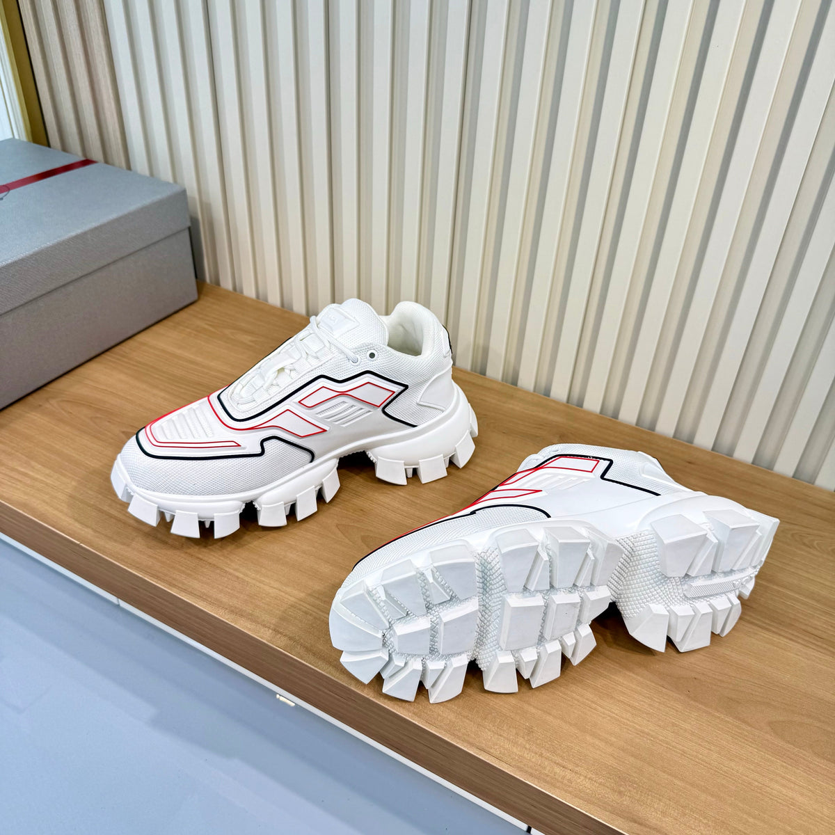 Prada 26s Sneakers White Mesh Rubber 140418