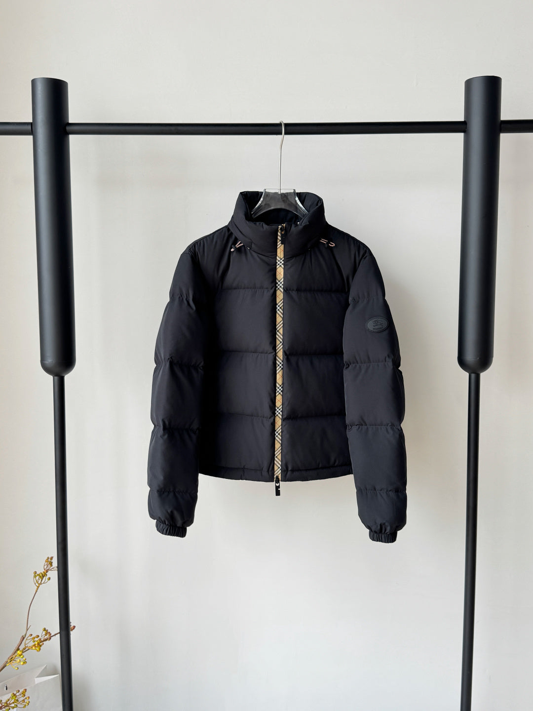BBR 26s Check Trim Puffer Jacket Black Down 427151