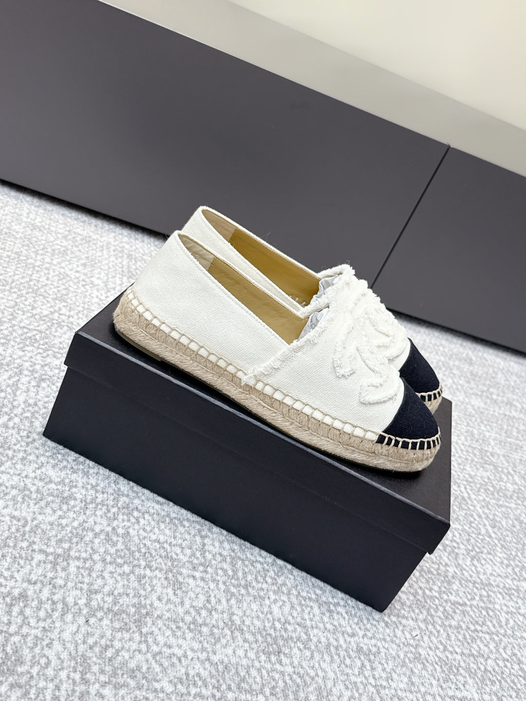 CC Espadrilles Black White Canvas 653921