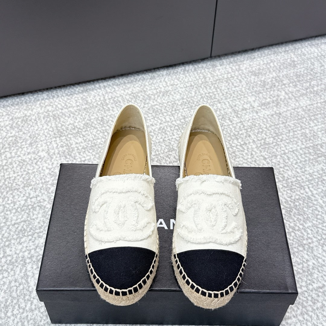 CC Espadrilles Black White Canvas 653921