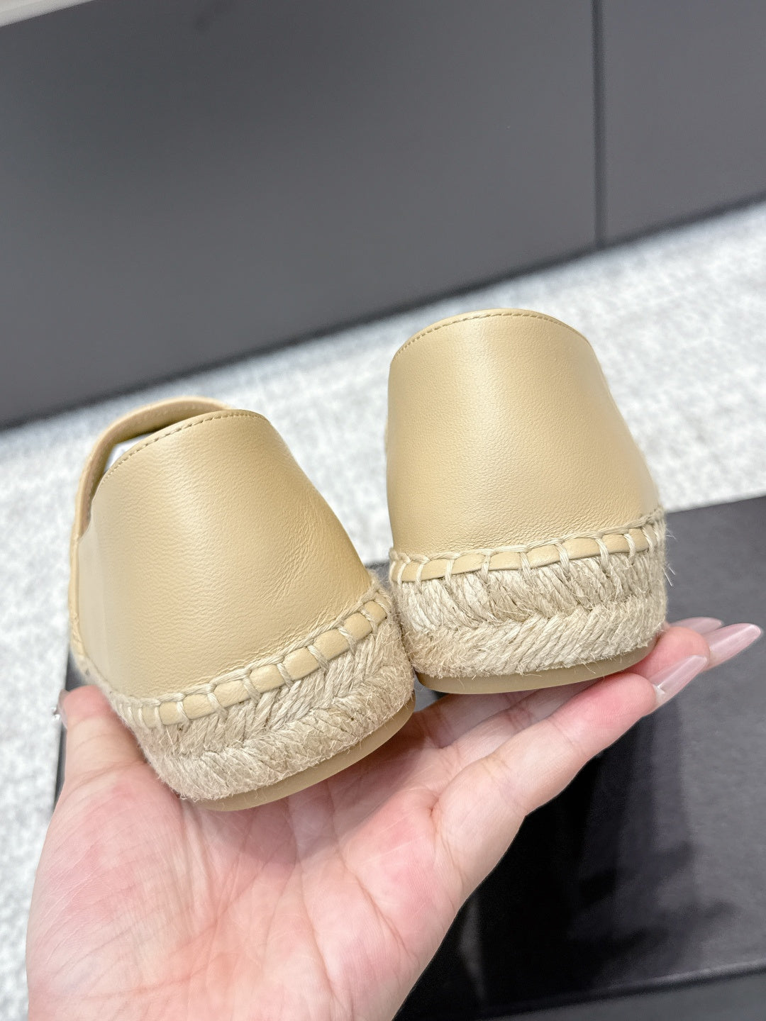 CC Espadrilles Black Beige Caflskin 653925