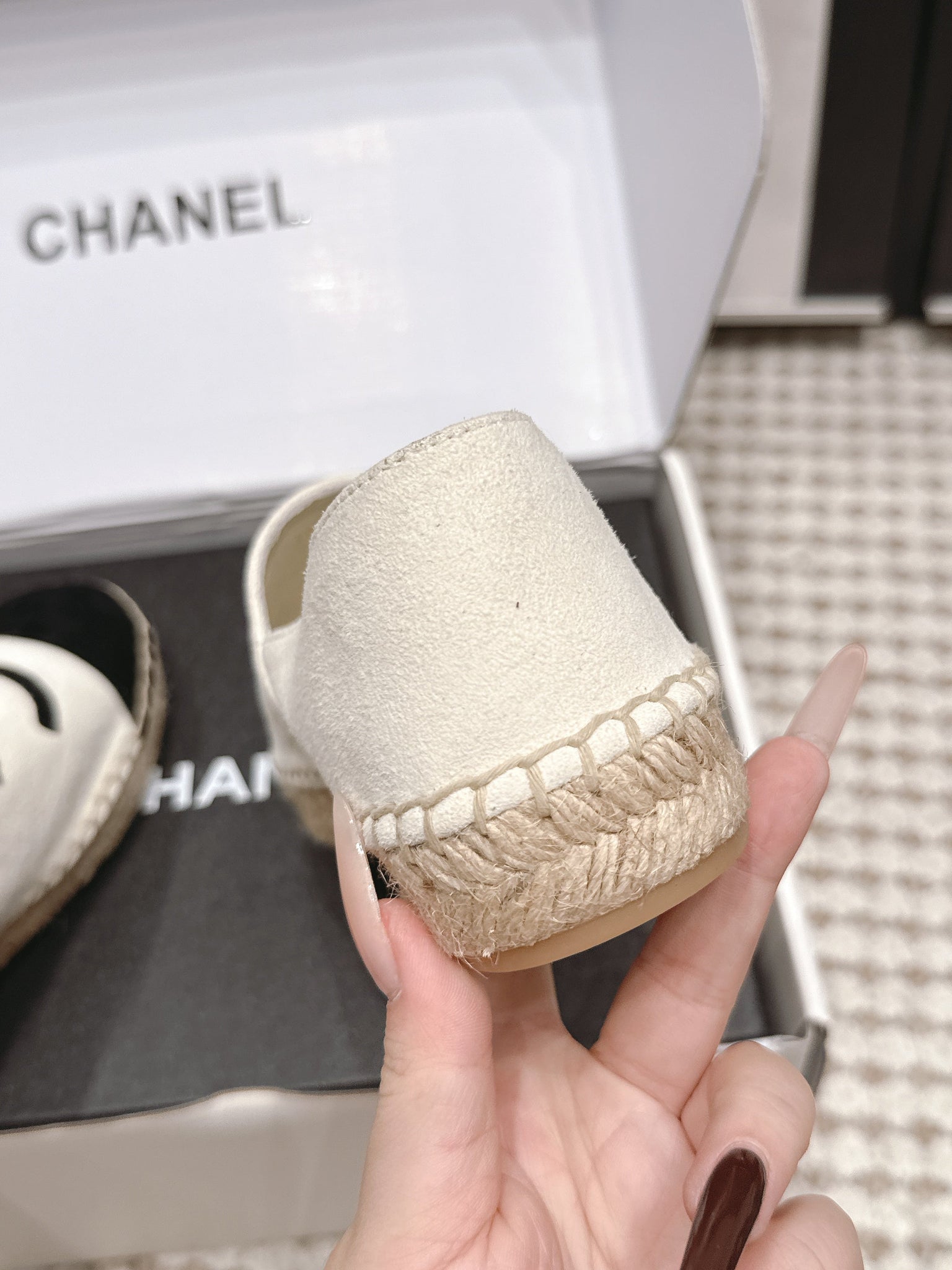 CC 26s Slip Ons White Black Suede