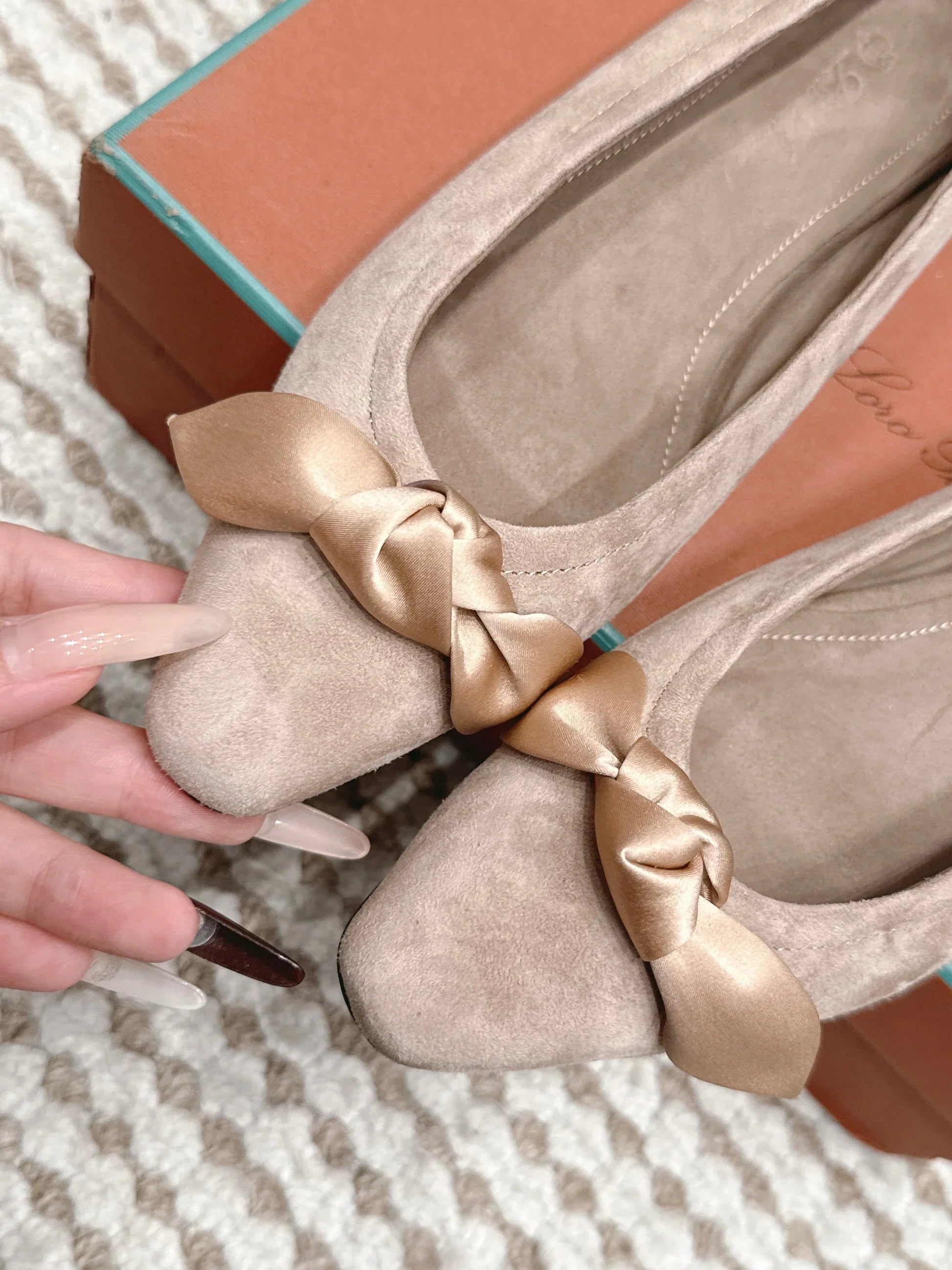 Loro Piana 2026 Bow Ballet Flat Suede 930997