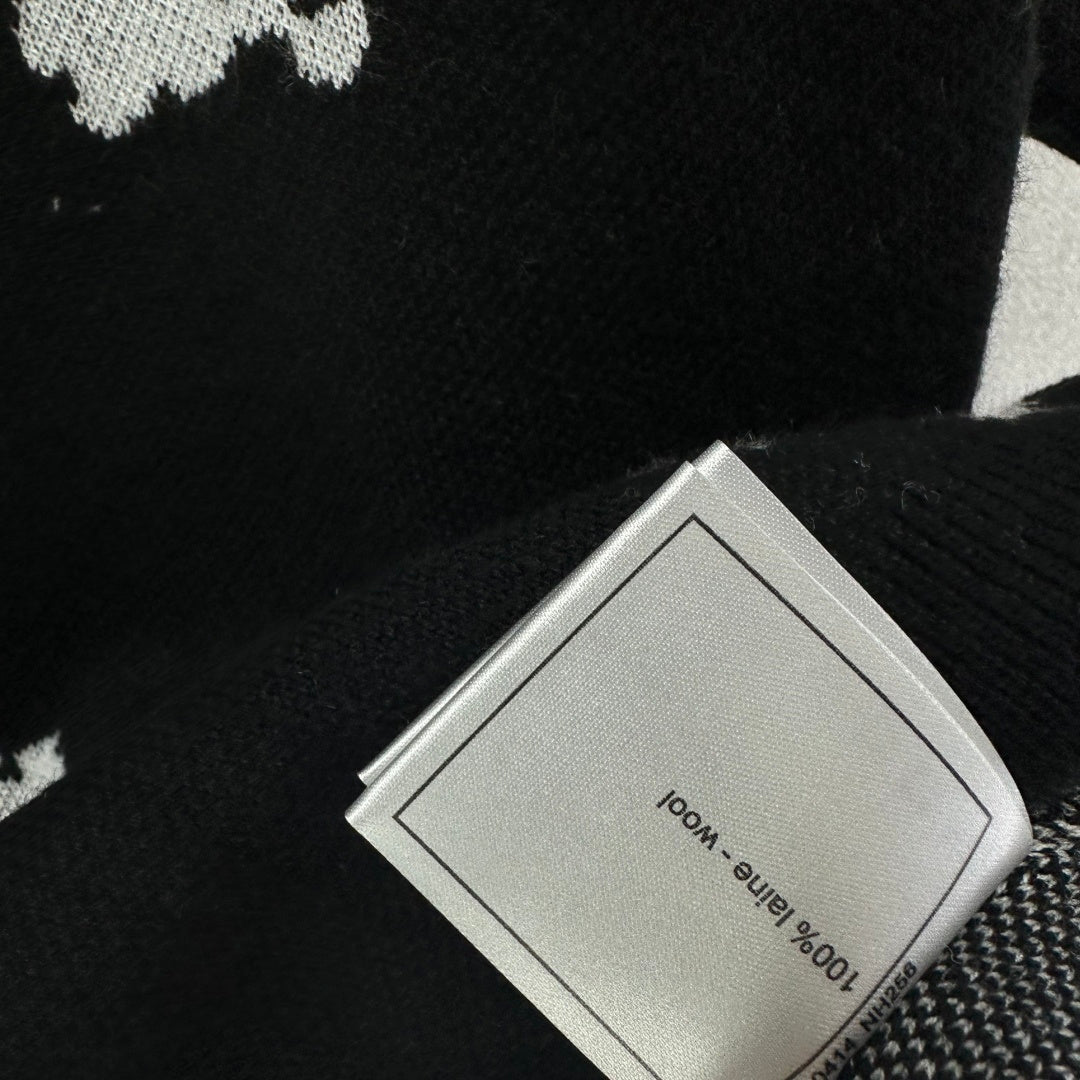 CC Polo Black & White Wool 346019