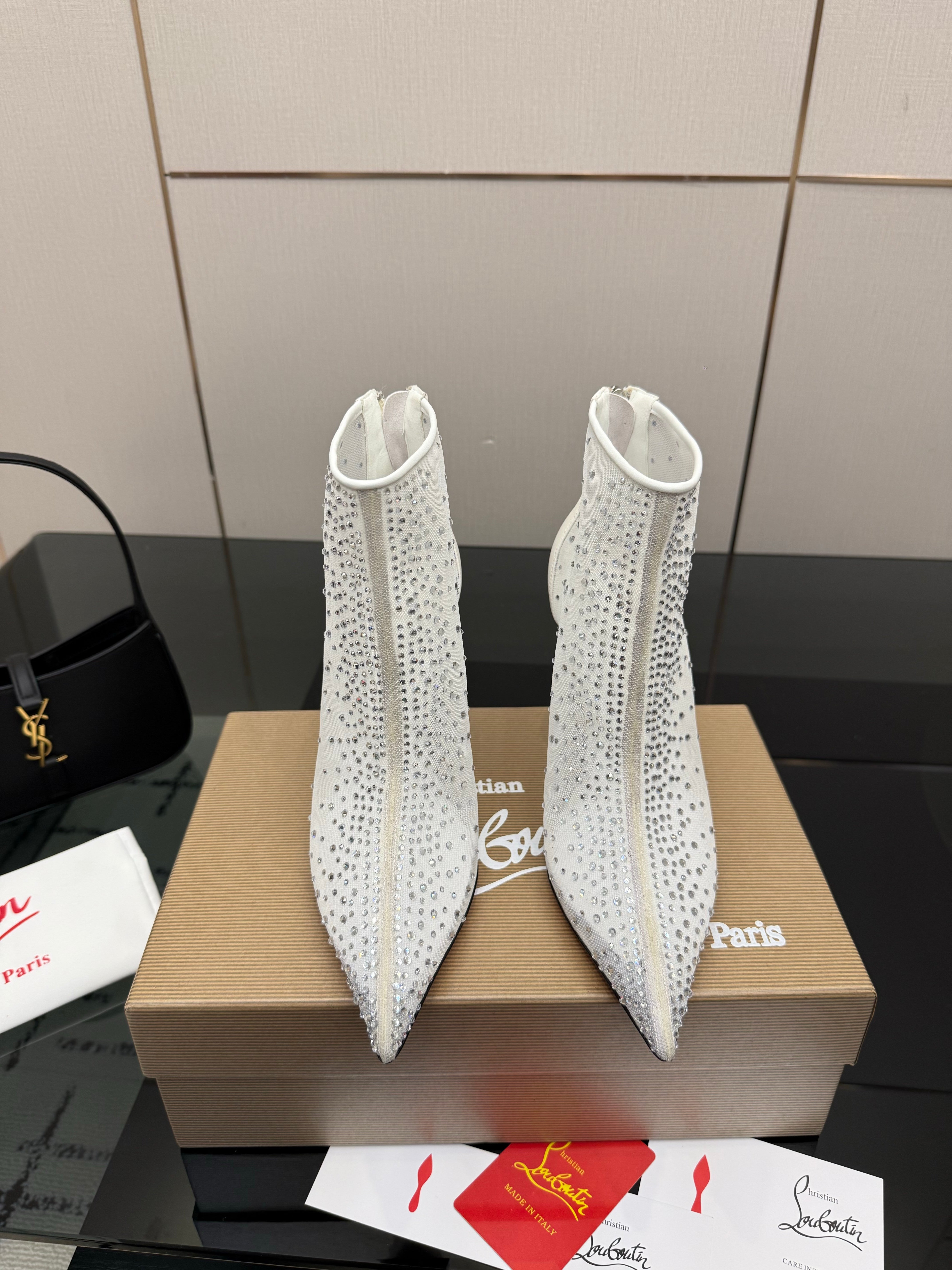 CL 26s Thea Ankle Boots 10cm White Mesh 828169