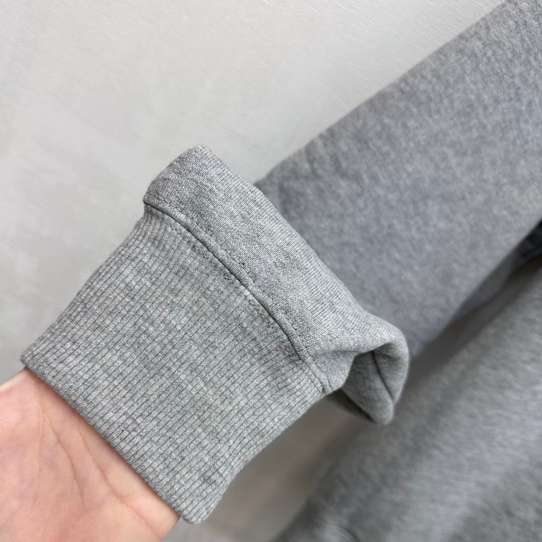 Miu Miu Fleece Jacket  Zippered  Grey Cotton 341877