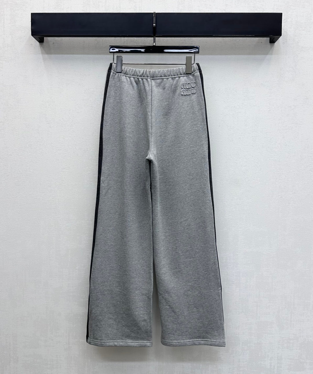 Miu Miu Fleece Pants Grey Cotton 341879