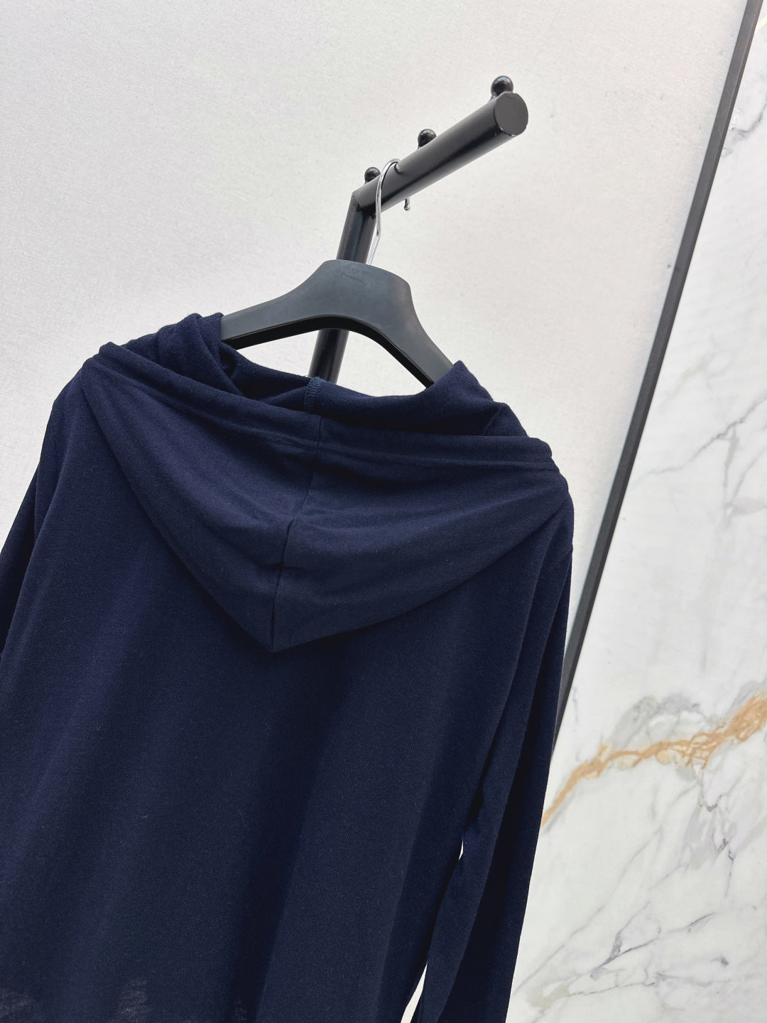 CD 25 Drawstring Hoodie Cotton And Stretch Wool