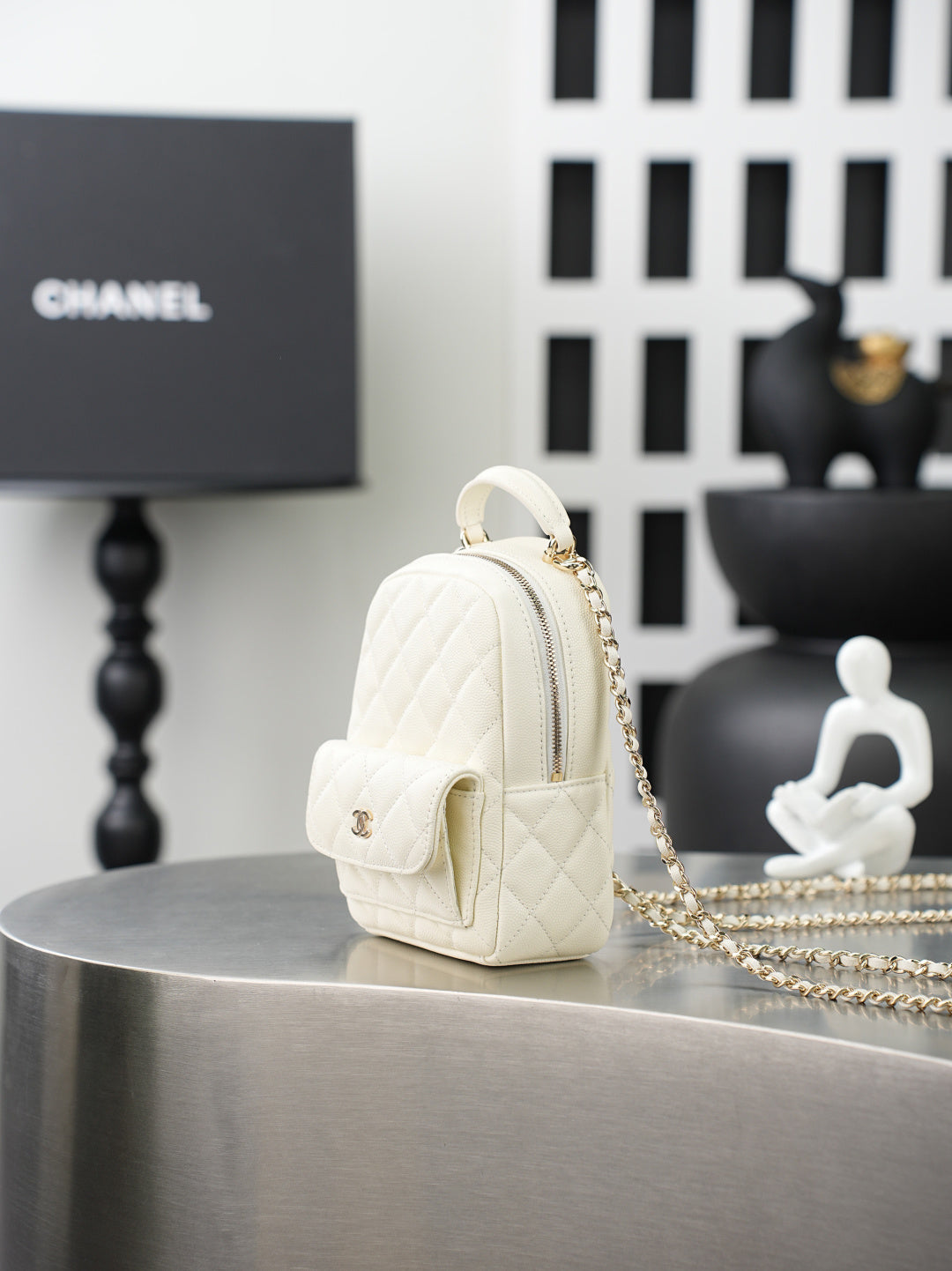 CC 𝑨𝑷𝟑𝟕𝟓𝟑 Mini Backpack White Caviar