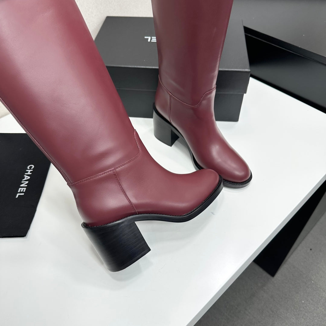 CC FW 2026 Long Boot Burgundy Cowhide 925683