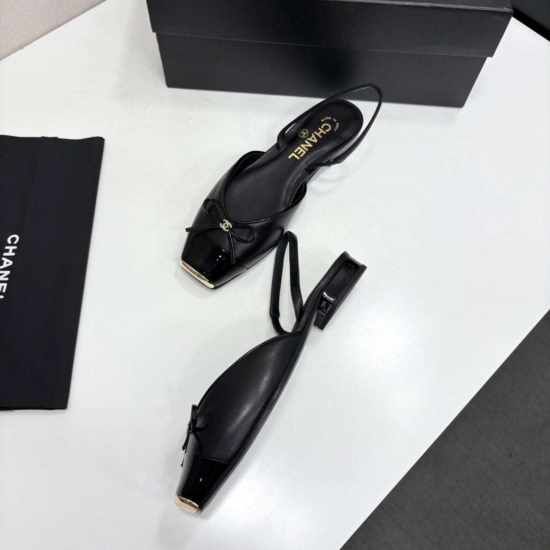 CC 2026 Slingbacks Black Black Logo Leather 193759