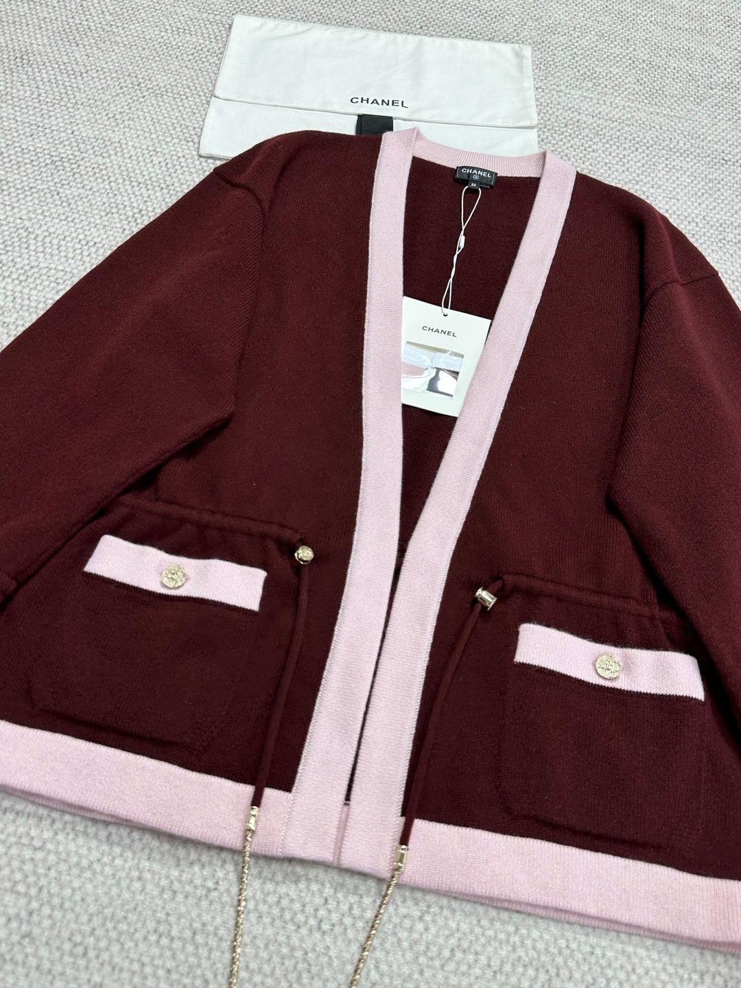 CC 25 Cardigan Red Cashmere