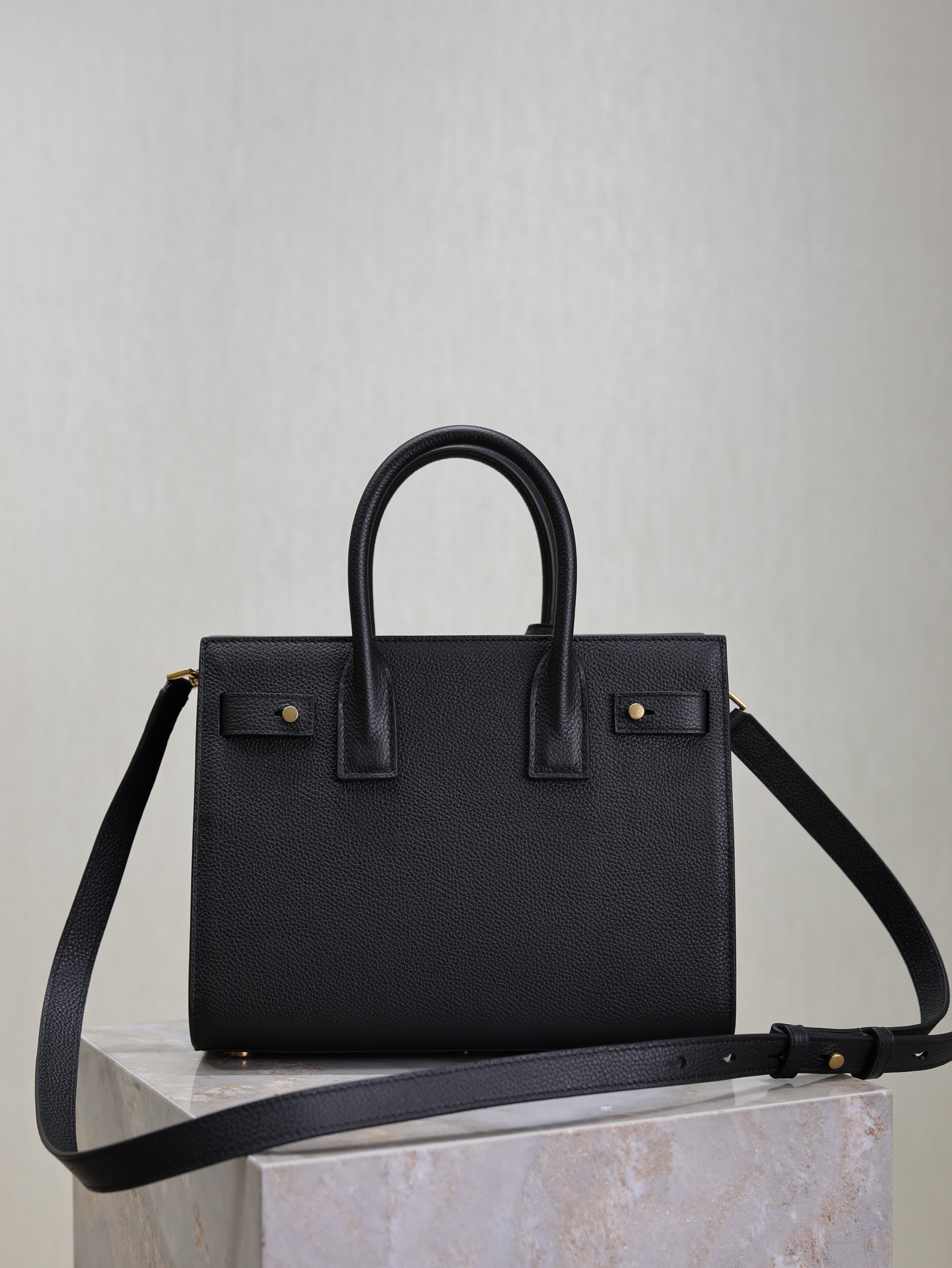 YSL Sac De Jour Nano 26cm Black Grain Cowhide GHW