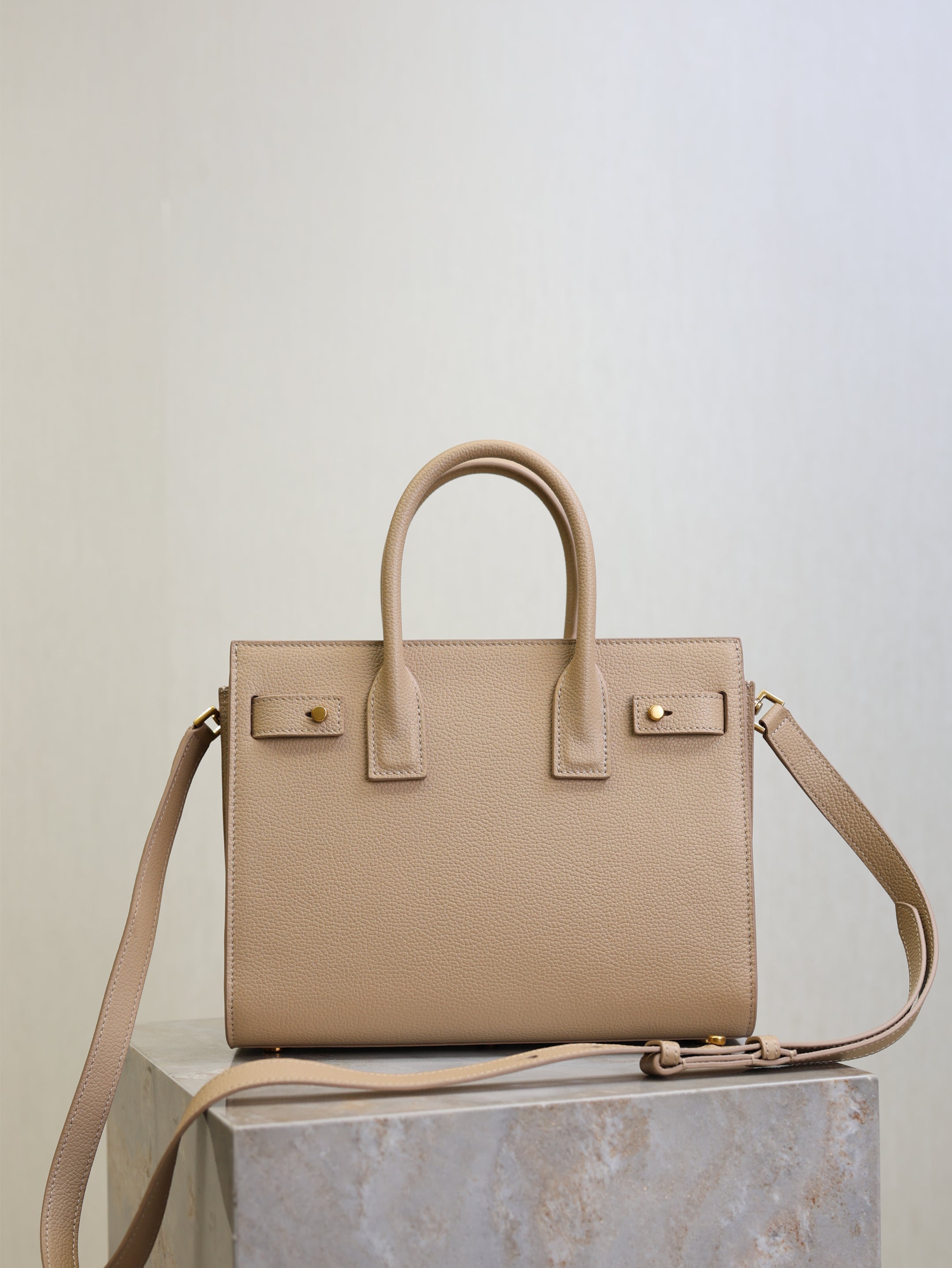 YSL Sac De Jour Nano 26cm Beige  Grain Cowhide GHW