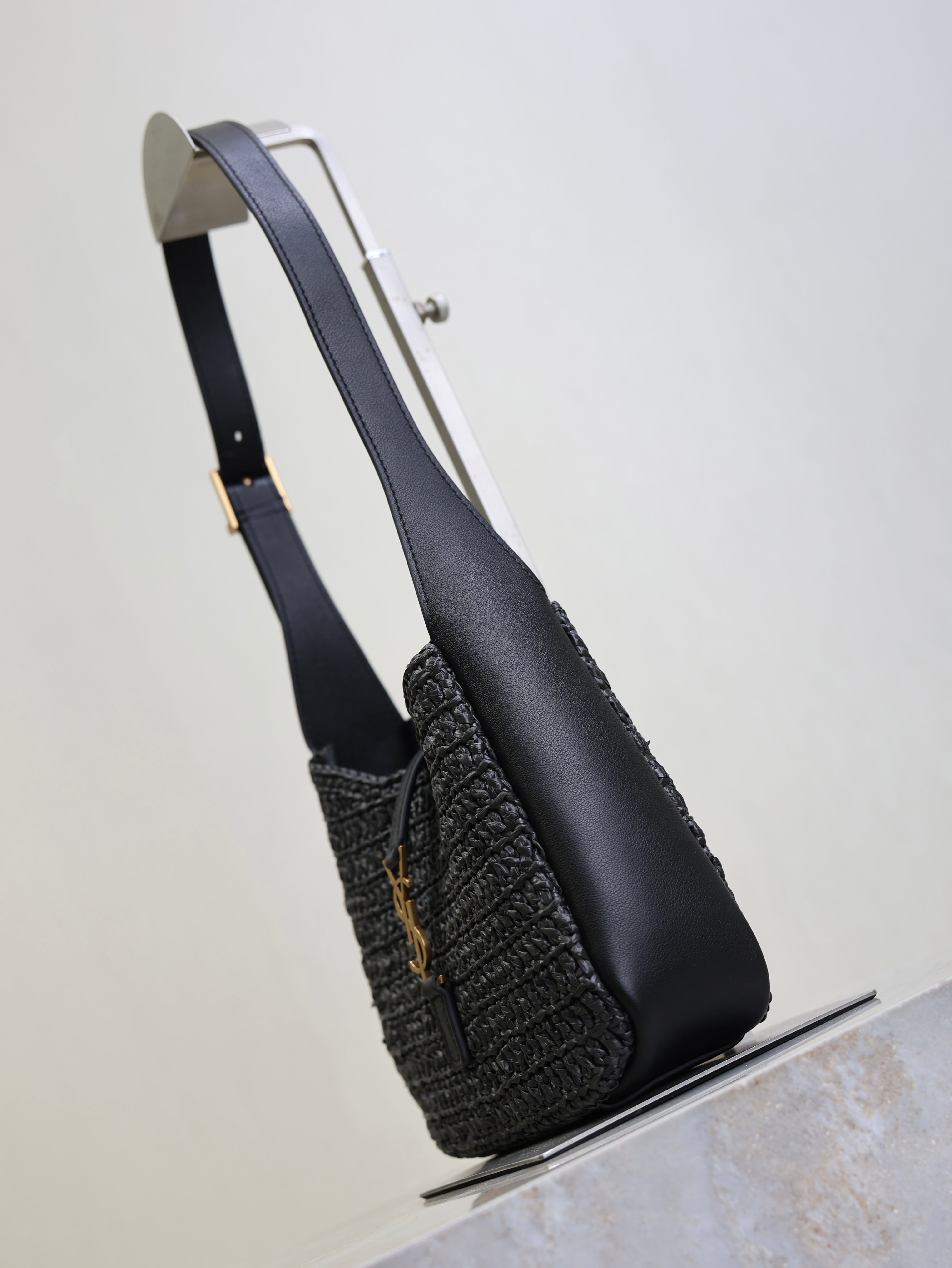 Prada LE 5A7 Mini 15cm Black Raffia Leather GHW
