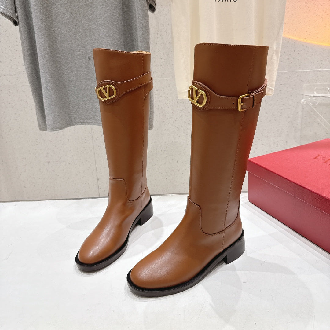 Valentino 2025 Boot Brown Calfskin 435096