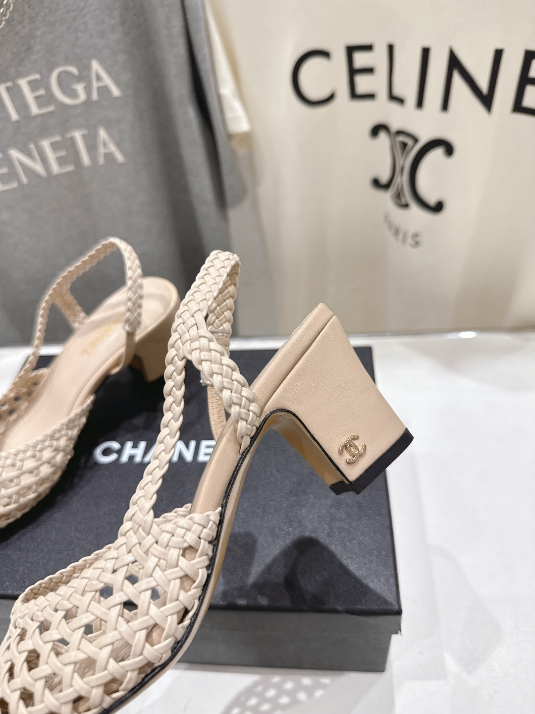 CC 26s Slingback 6.5cm Beige Distinct Woven 888094