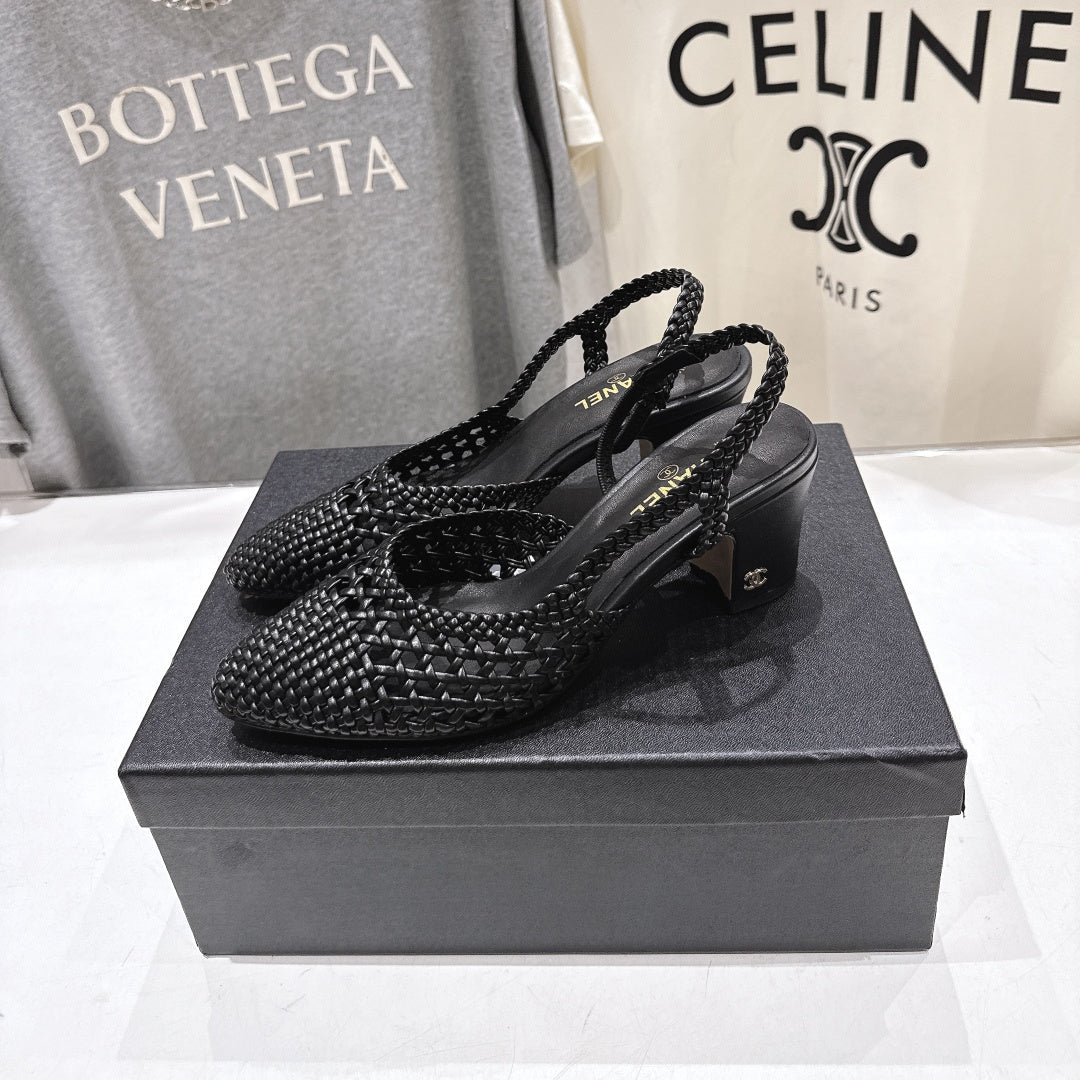 CC 26s Slingback 6.5cm Black Distinct Woven 888095