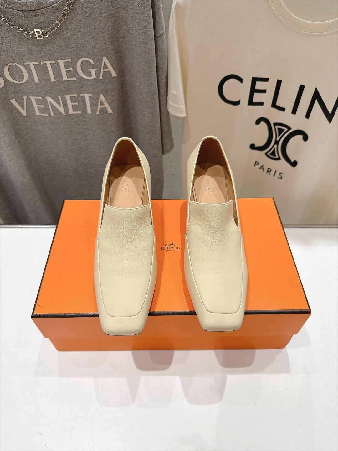 HM 26s Novia 50 Pumps 5cm Craie Leather 181586
