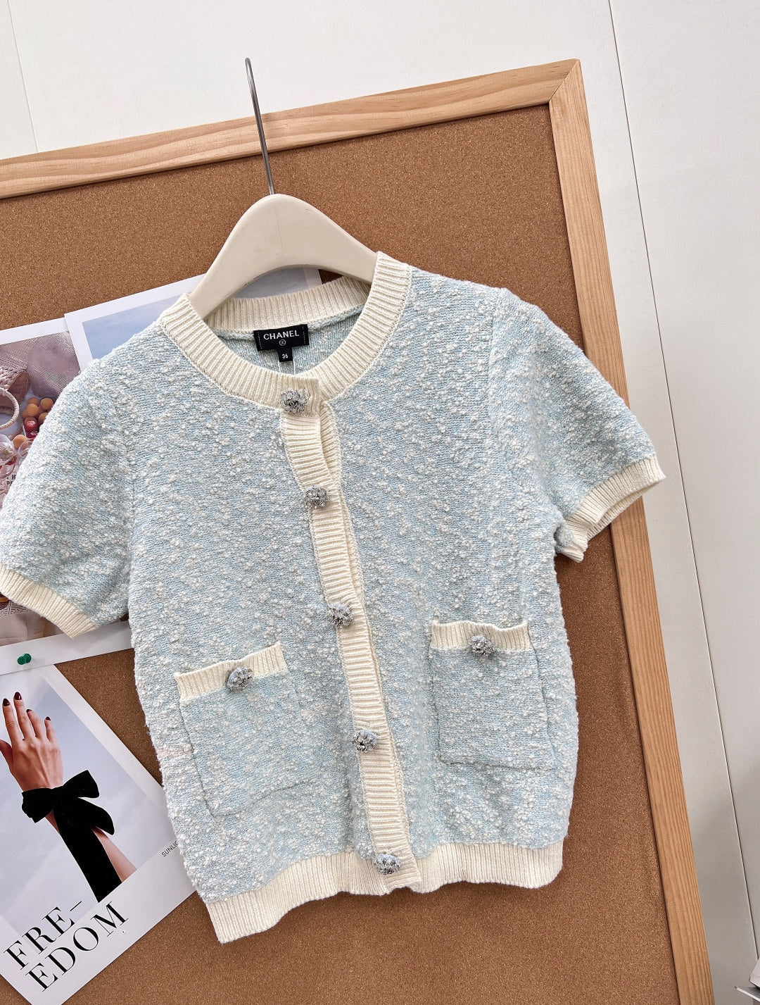 Chanel 26s Short-Sleeve Knit Polo 1310