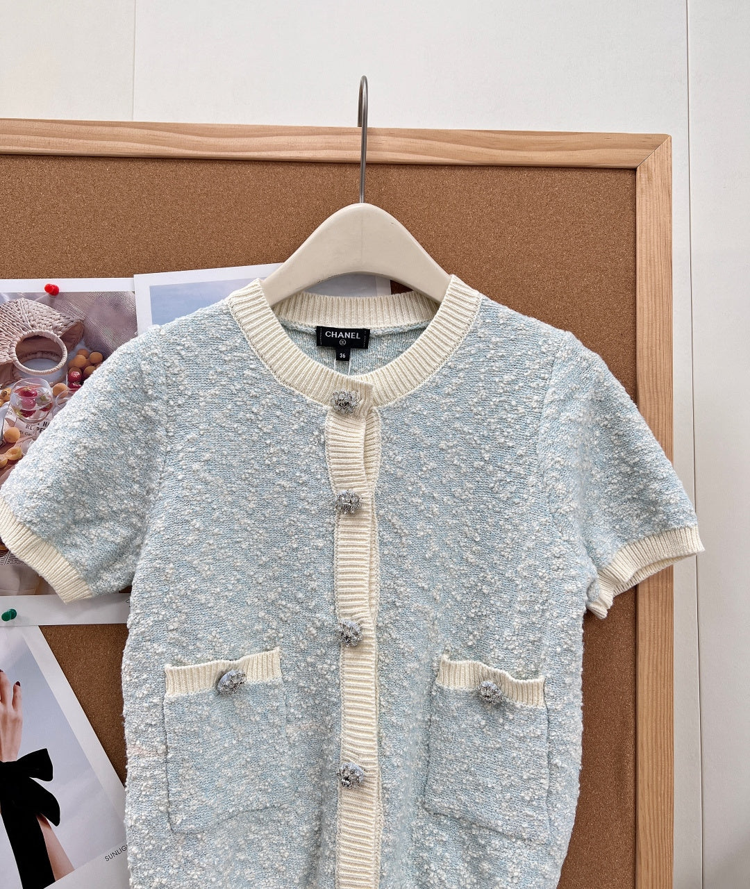 Chanel 26s Short-Sleeve Knit Polo 1310