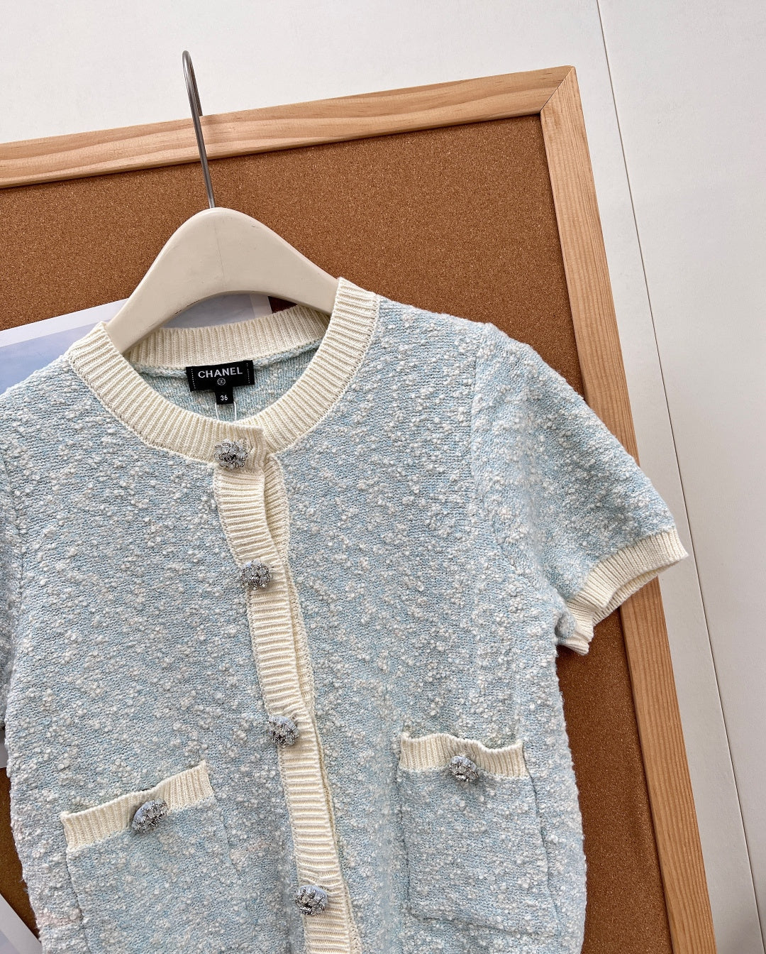 Chanel 26s Short-Sleeve Knit Polo 1310