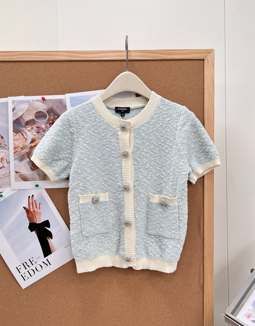 Chanel 26s Short-Sleeve Knit Polo 1310