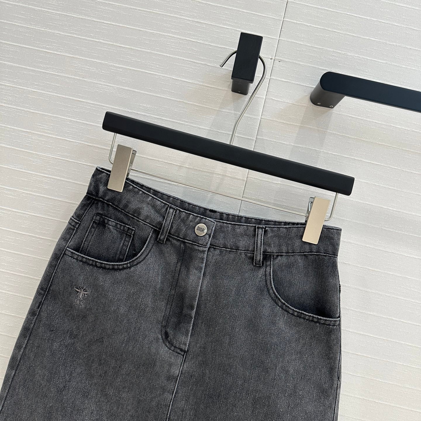 CD Short Skirt Black Cotton