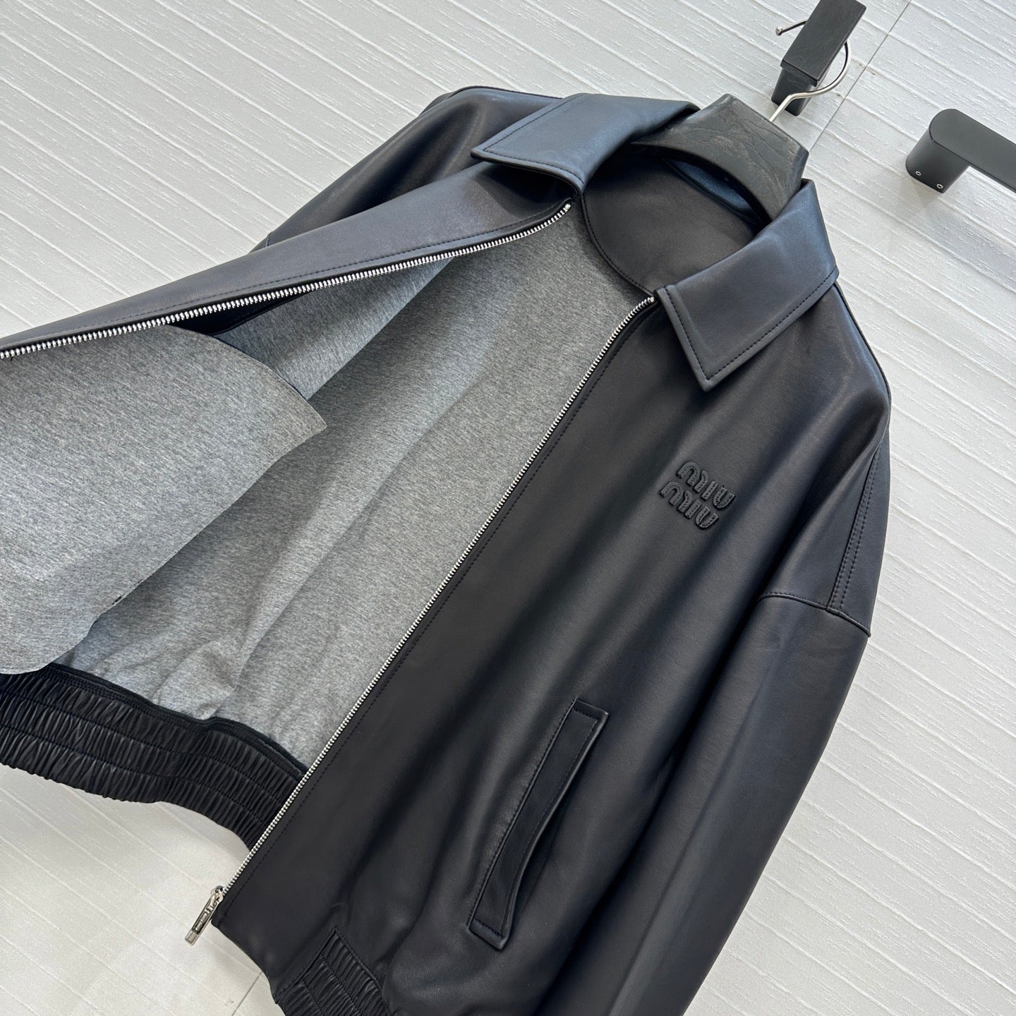 Miu Miu 25 Jacket Black Lambskin