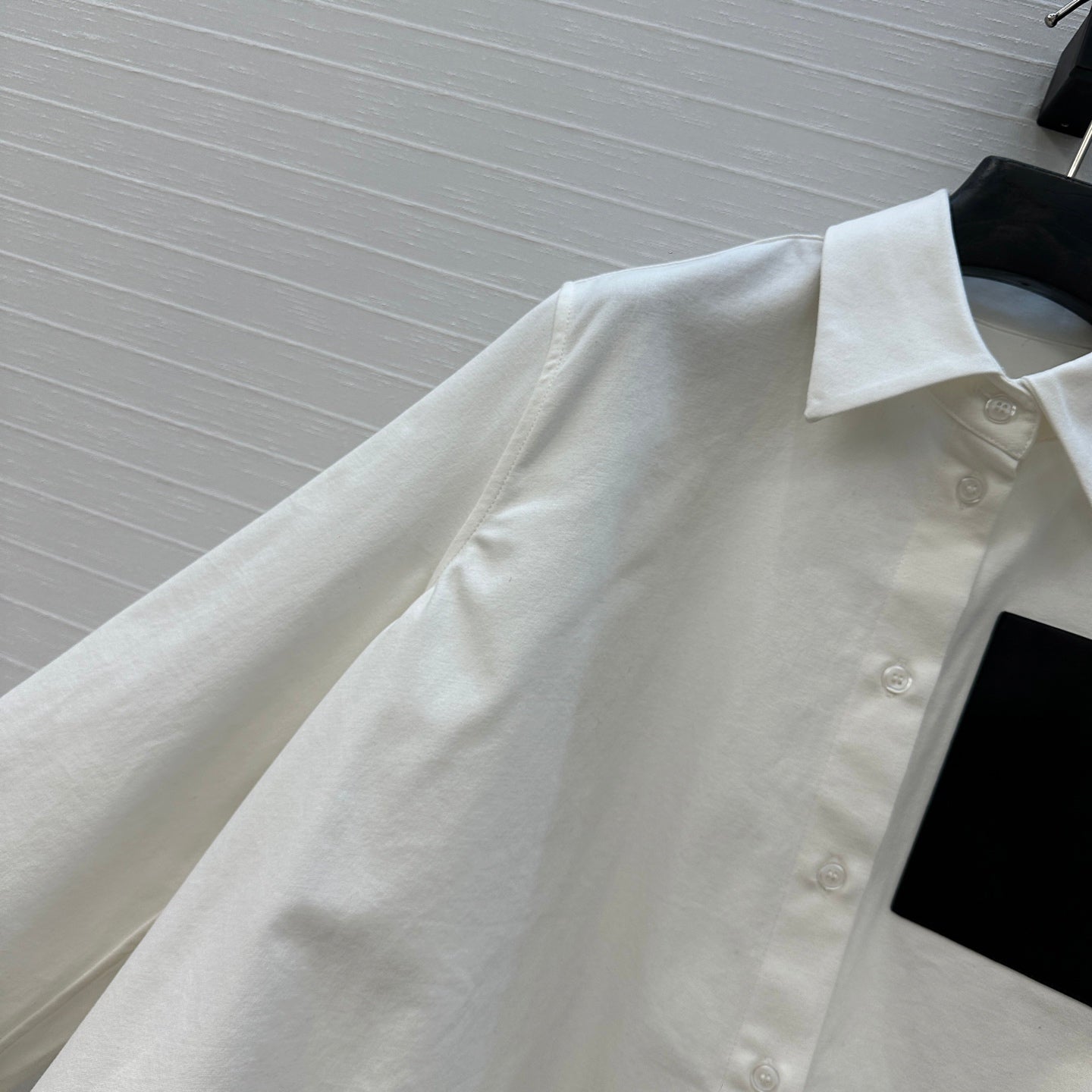 Loewe A-line Denim Shirt Jacket White Cotton