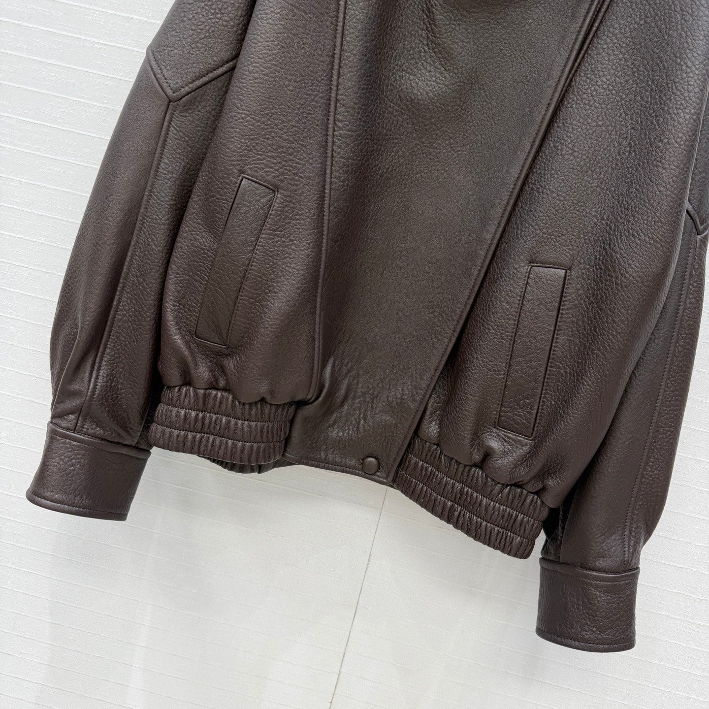 YSL Bomber Jacket Chocolate Lambskin 360982