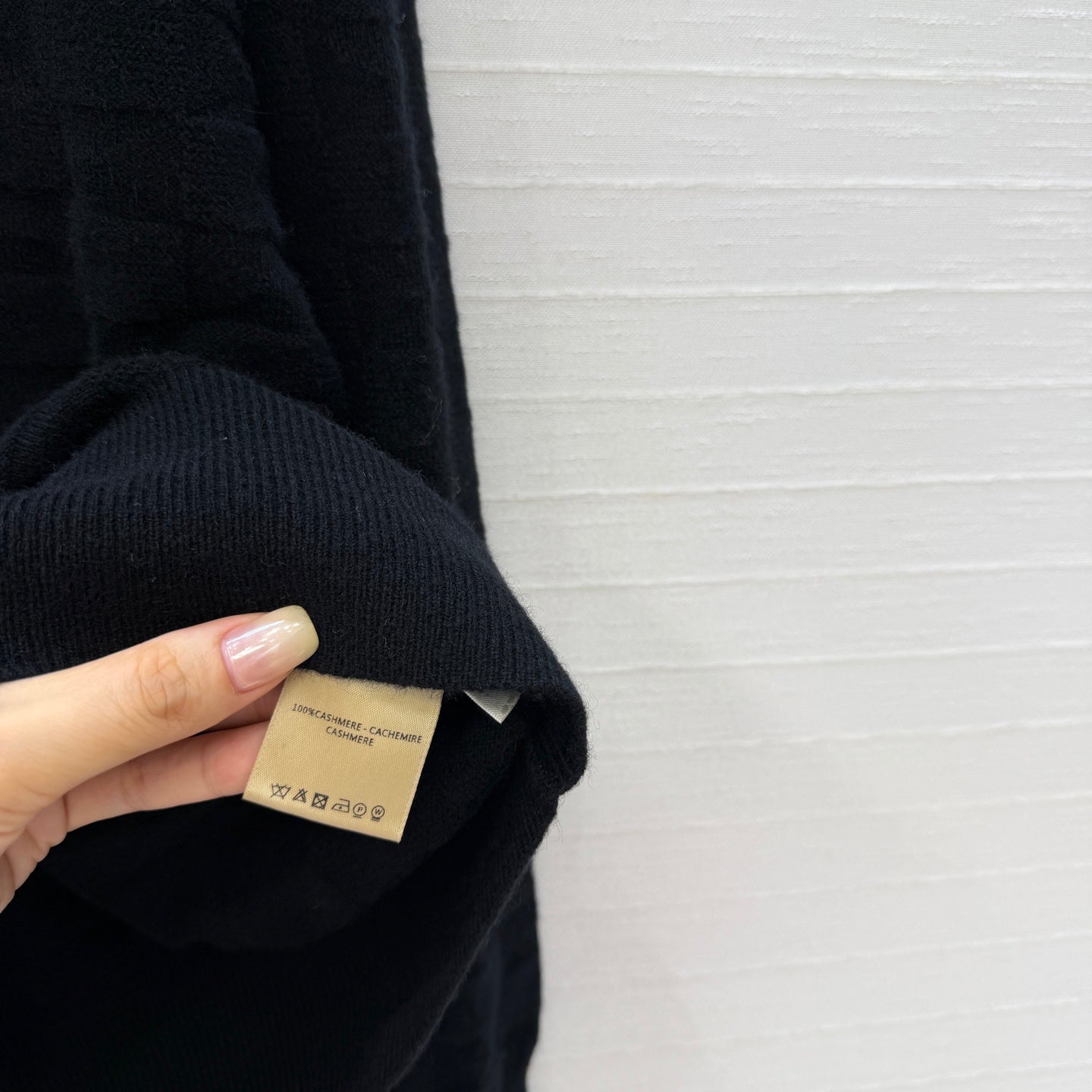 HM Monogram Toweling Cardigan Black Cashmere 402932