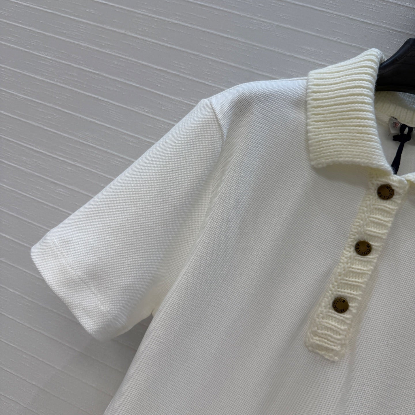 Moncler 26s Piqué Polo Dress White Cotton 402926