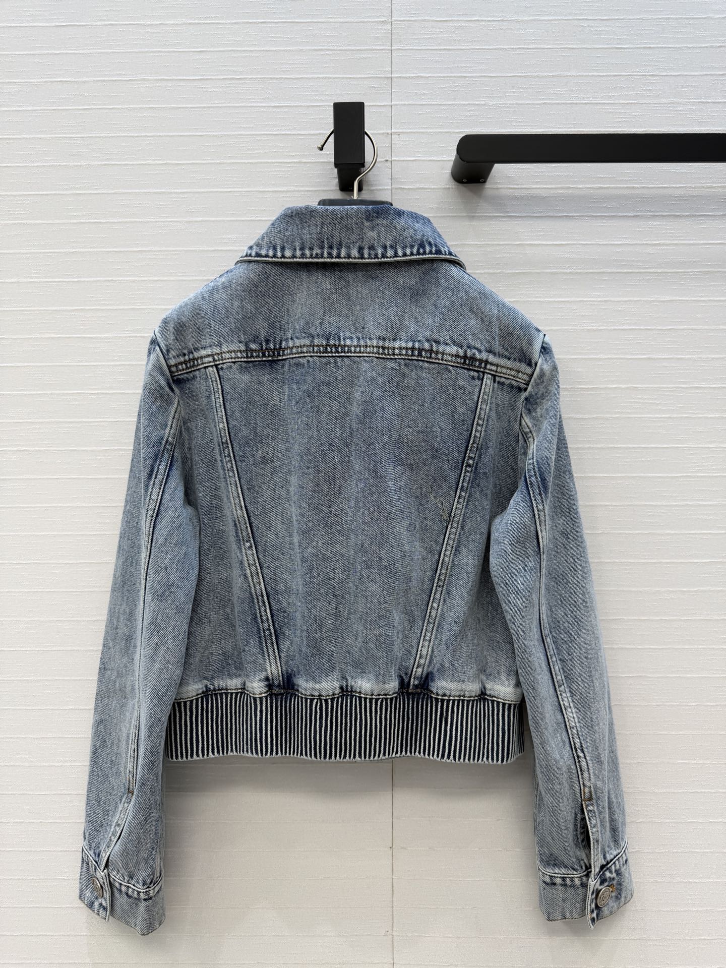 CC 26s Jacket With Cable Knit Embroidery Wash Blue Denim 402912