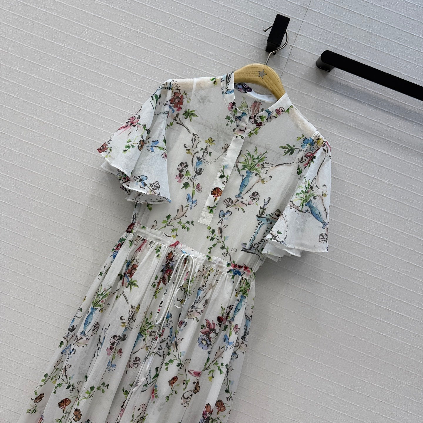 CD 26s Dioriviera Midi Shirt Dress White Cotton 402897