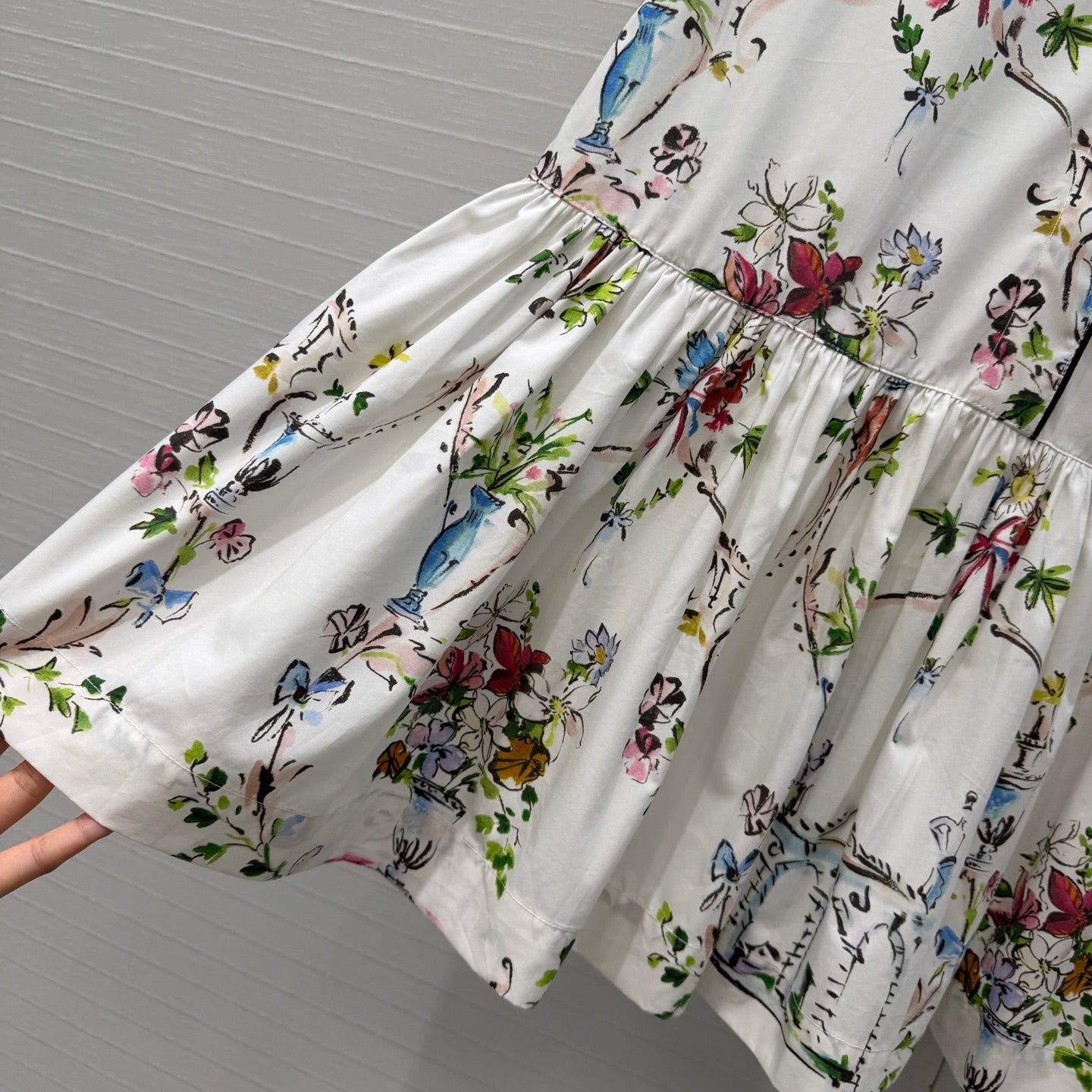 CD 26s Dioriviera Short Flared Dress White Cotton 402894